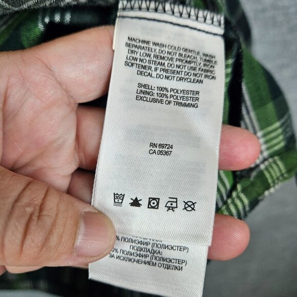 Columbia Button Up Flannel Plaid Long Sleeve Cotton Men's Shirt Size L - Picture 8 of 8